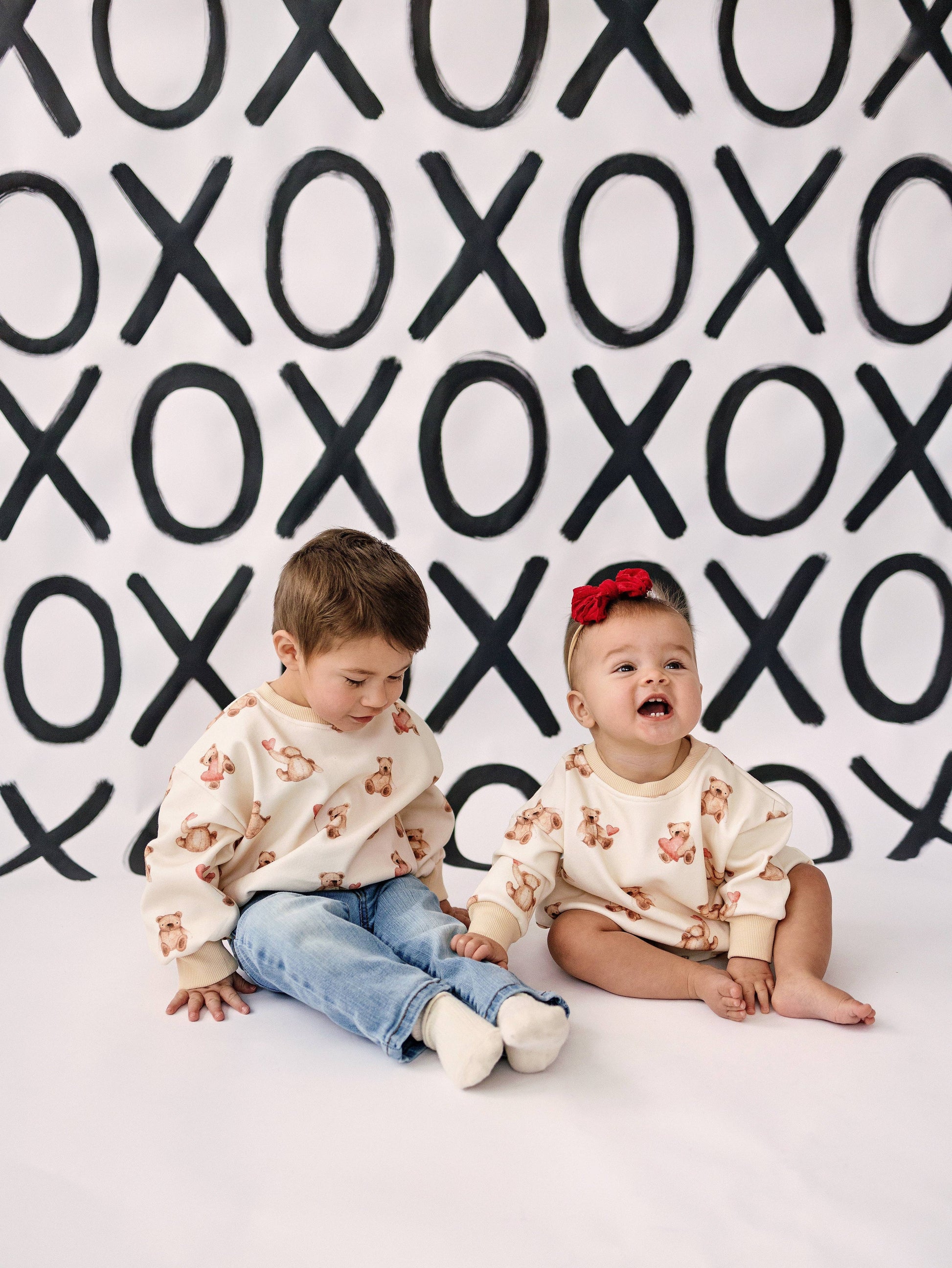 Teddy-Gram Sweatshirt Romper Little Joy Co.