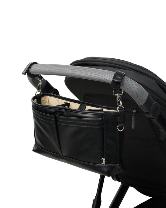 Signature Stroller Caddy - Black Dimple Vegan Leather OiOi