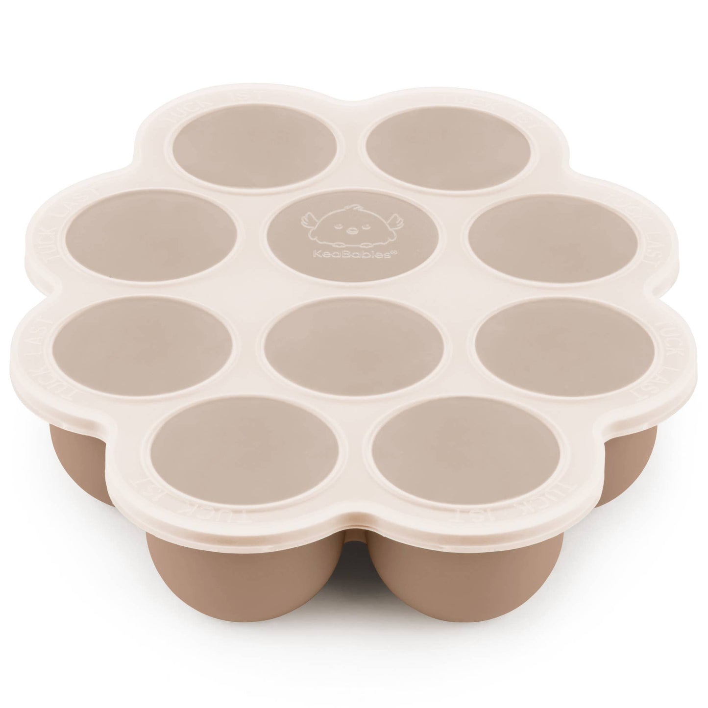 2oz x 10 Pods Prep Silicone Baby Food Freezer Tray with Lid KeaBabies Chai Latte