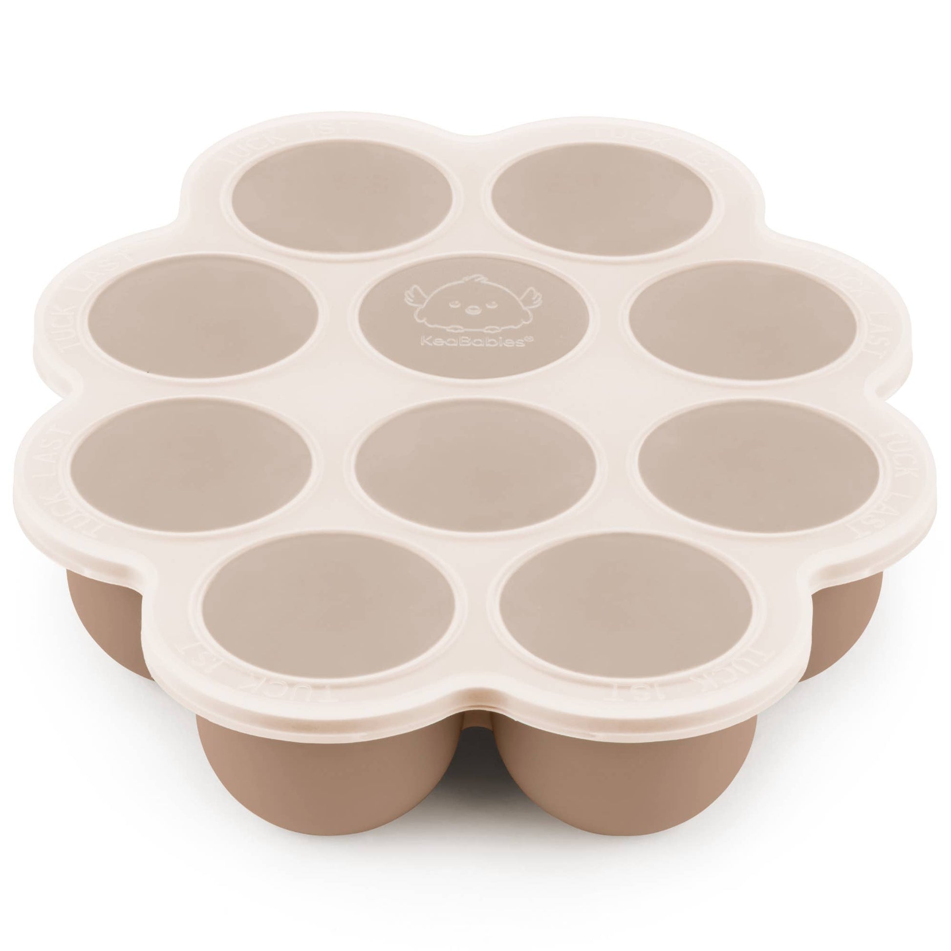 2oz x 10 Pods Prep Silicone Baby Food Freezer Tray with Lid KeaBabies Chai Latte