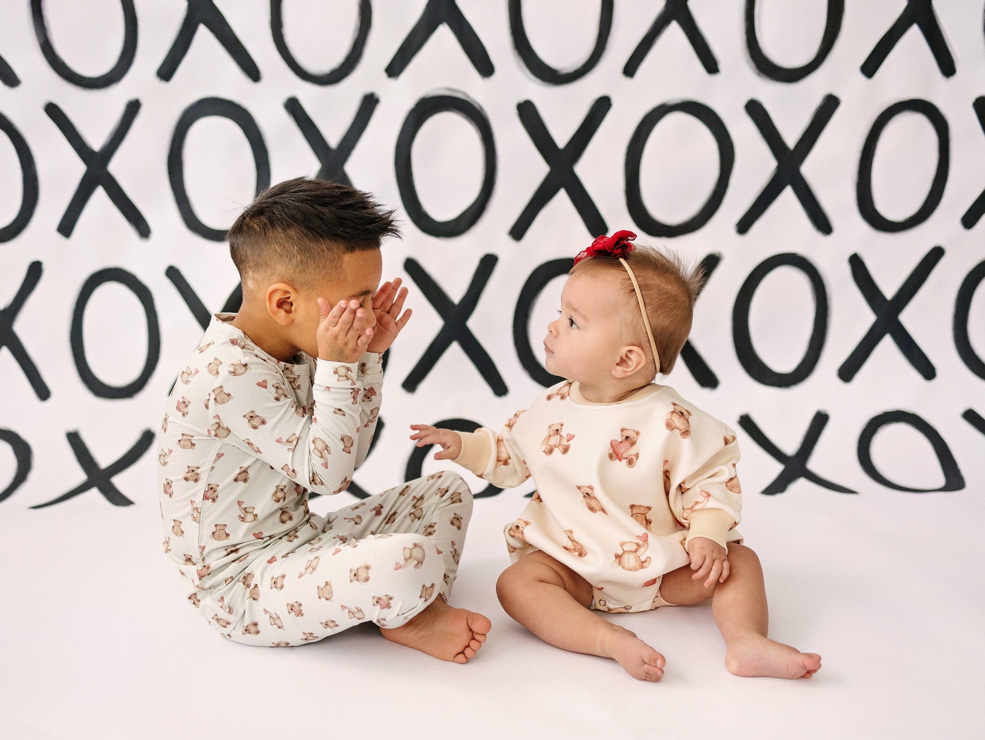 Teddy-Gram Sweatshirt Romper Little Joy Co.