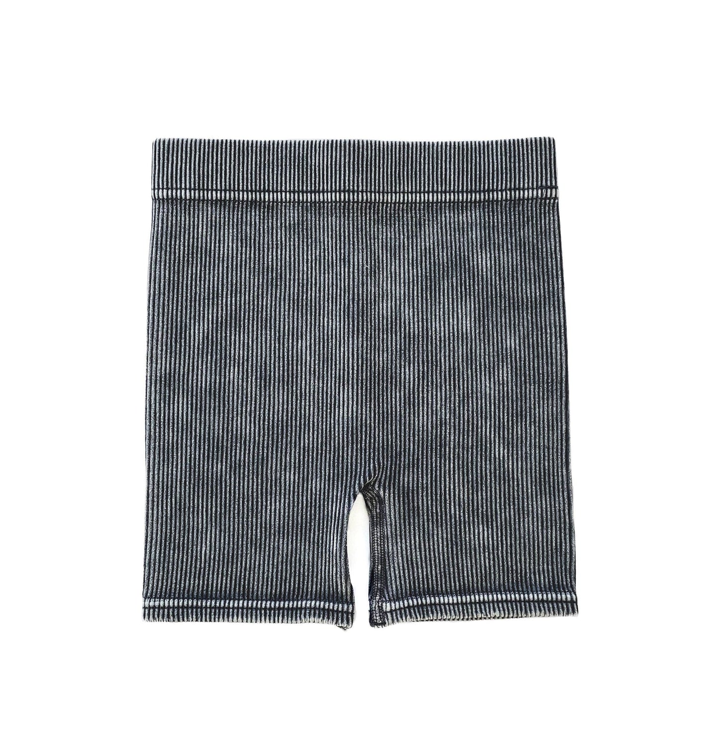 Acid Wash Biker Short - Charcoal LENOX JAMES
