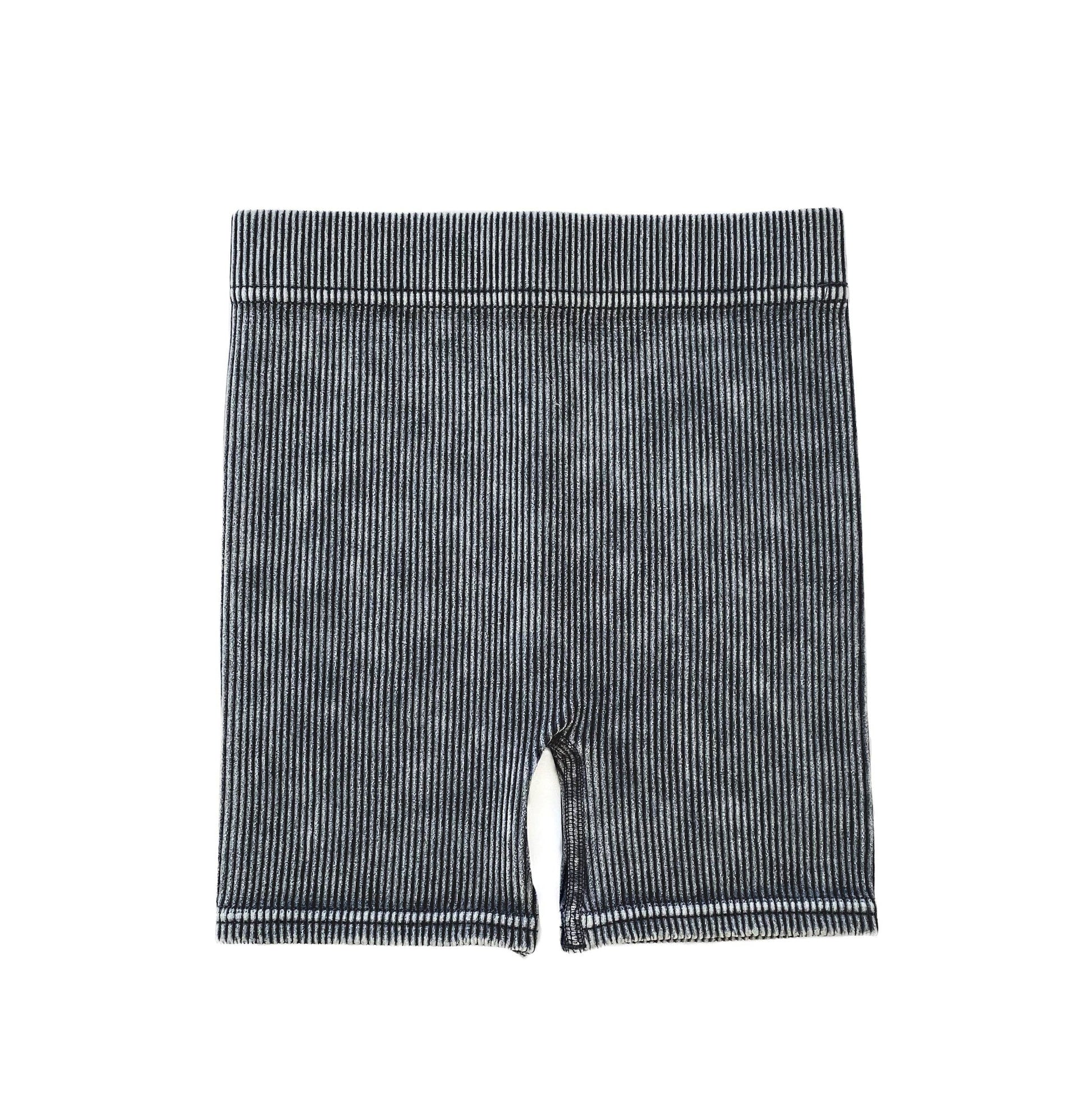 Acid Wash Biker Short - Charcoal LENOX JAMES