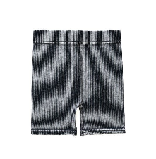 Acid Wash Biker Short - Charcoal LENOX JAMES