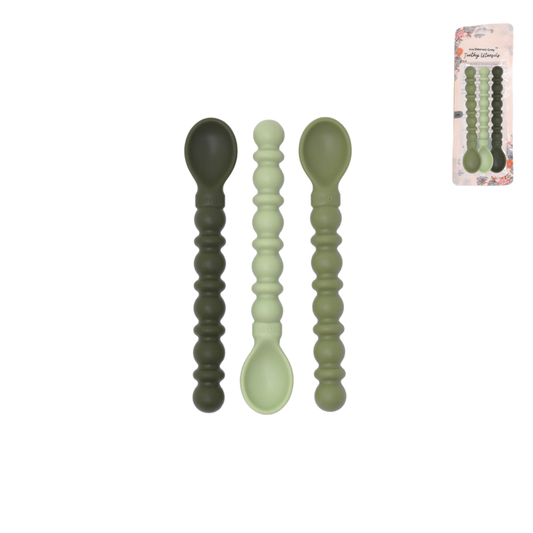 Teethy Utensil | Teether & Spoon In 1| Green Luck The Dearest Grey