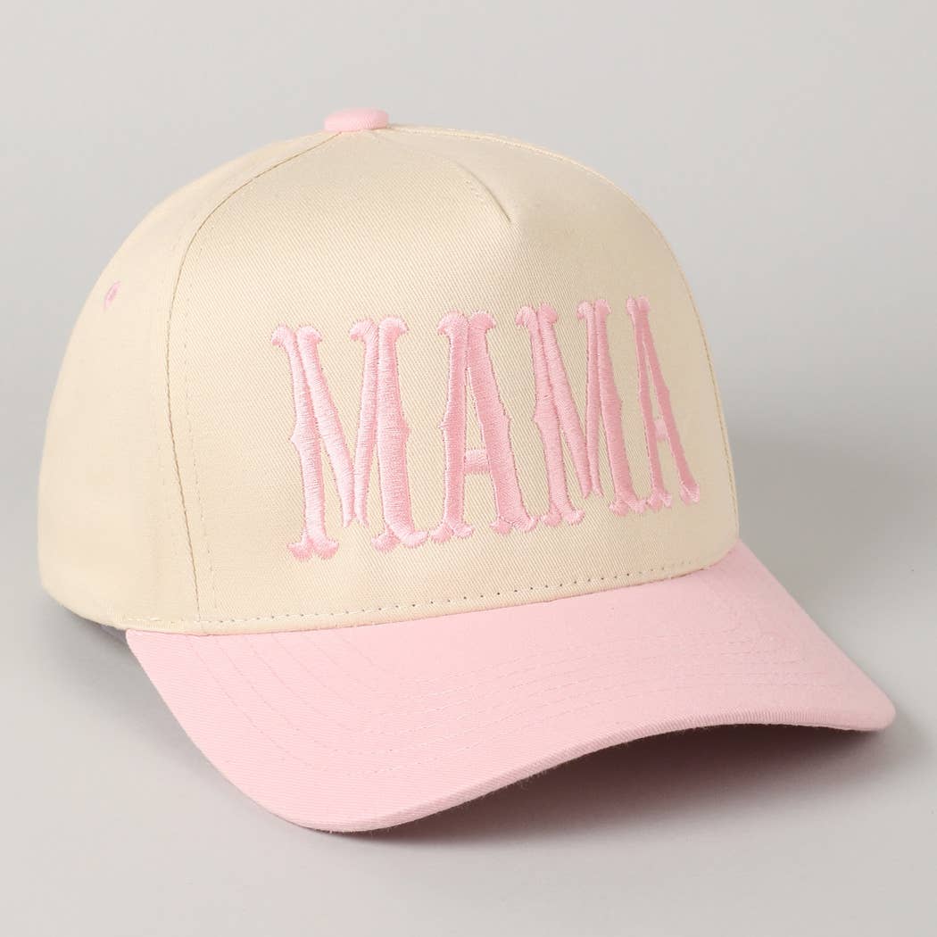 MAMA Typographic Design Embroidery Baseball Cap
