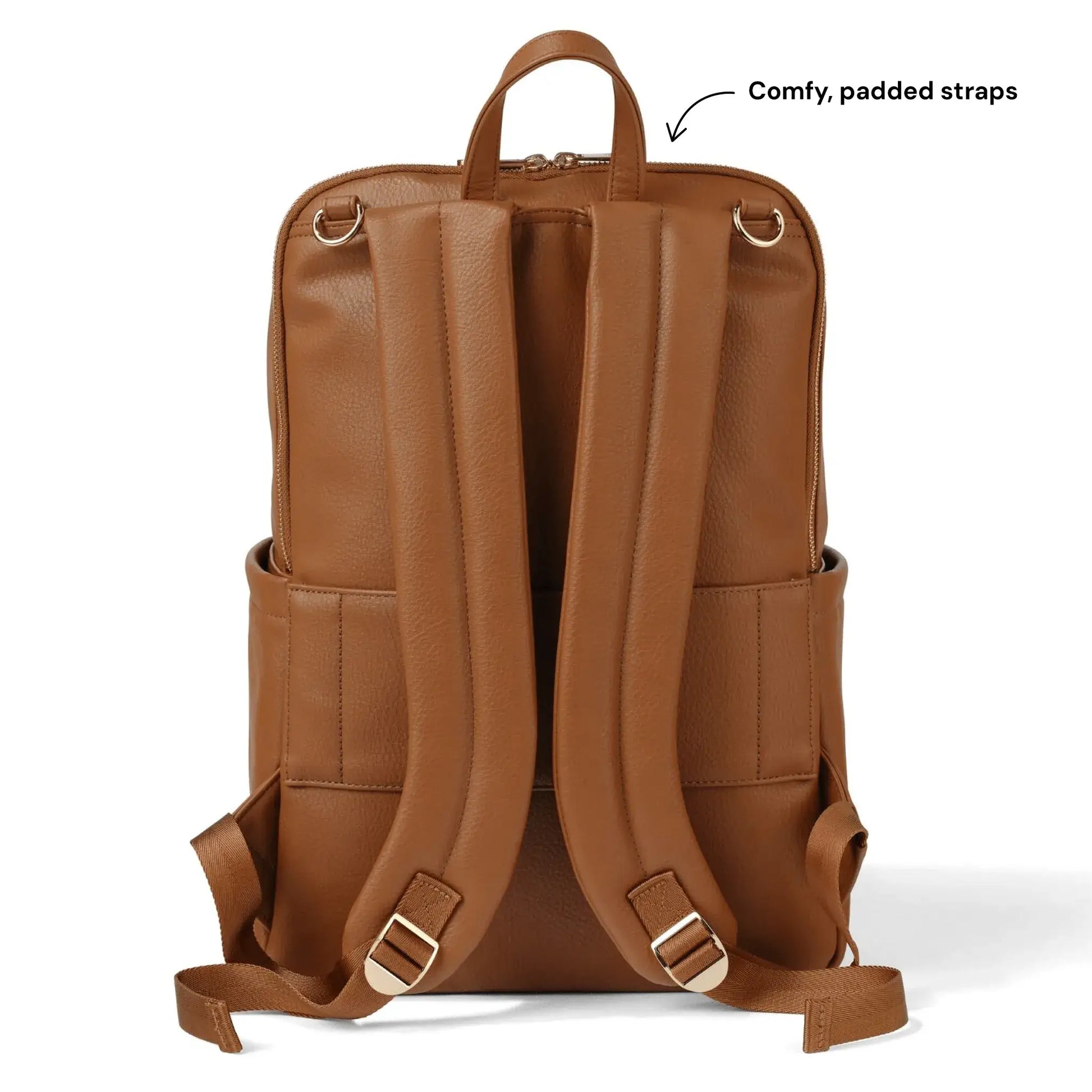 Multitasker Nappy Backpack - Chestnut Brown Vegan Leather OiOi
