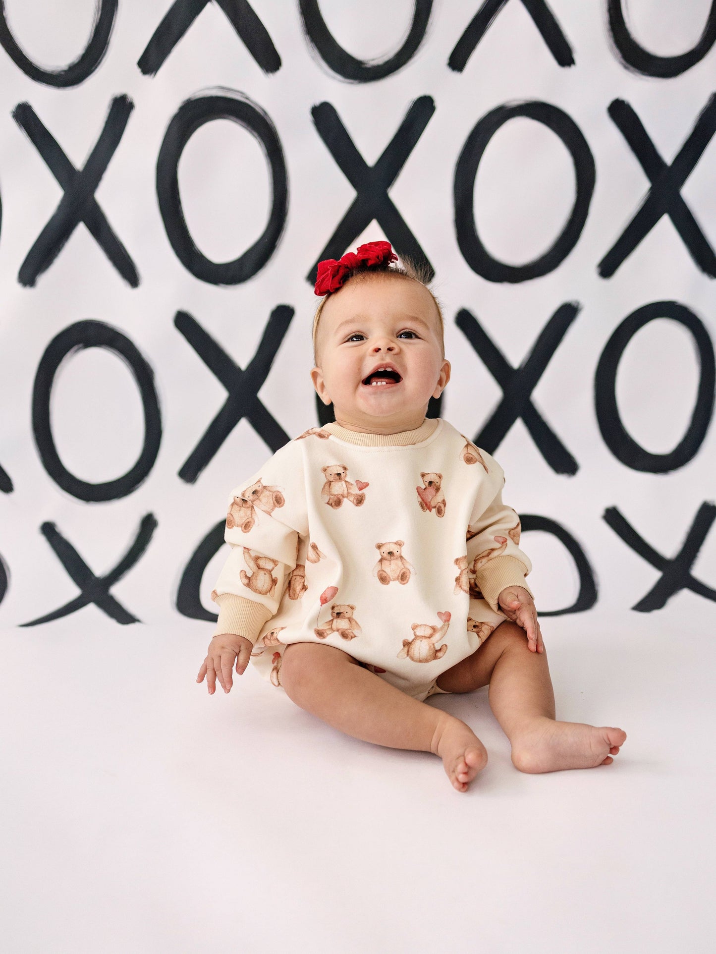 Teddy-Gram Sweatshirt Romper Little Joy Co.