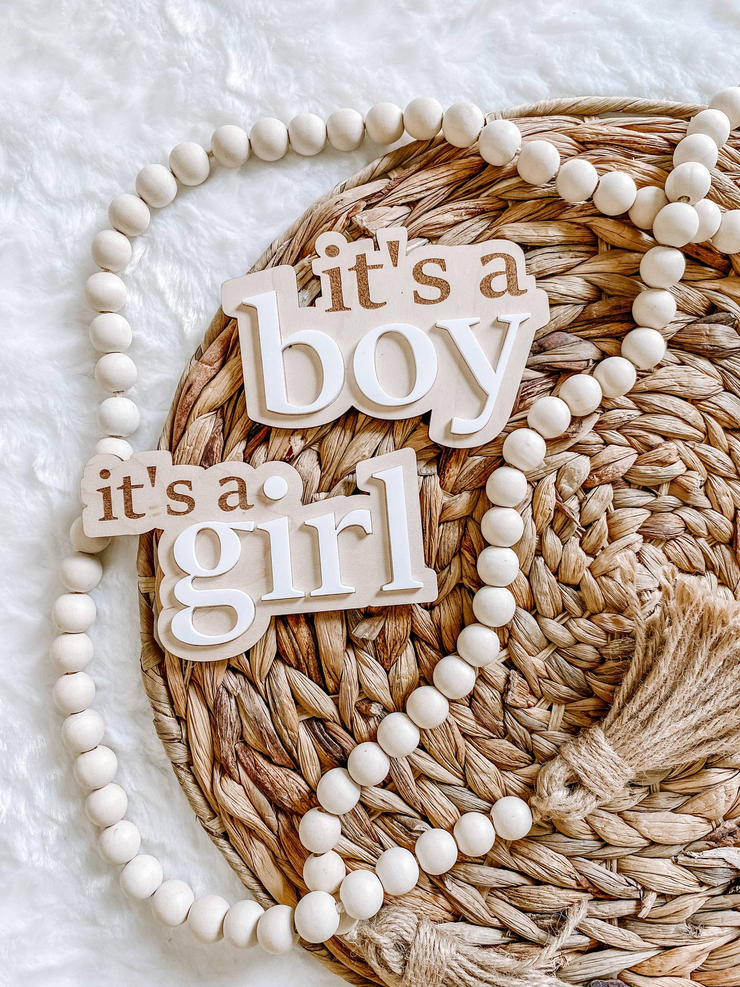 It’s a Girl Gender Reveal Announcement Sign Claire and Bella
