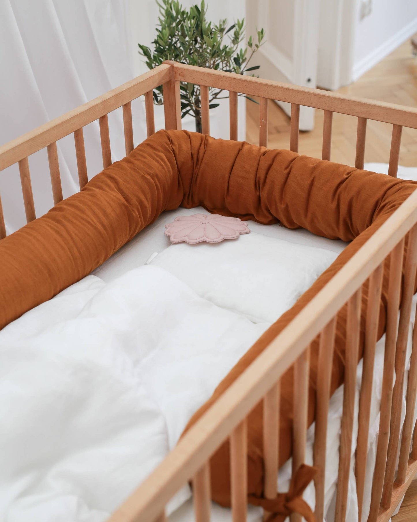Babyly - Linen Baby Roller Bumper - Snake Protector - (6 Colors) BABYLY