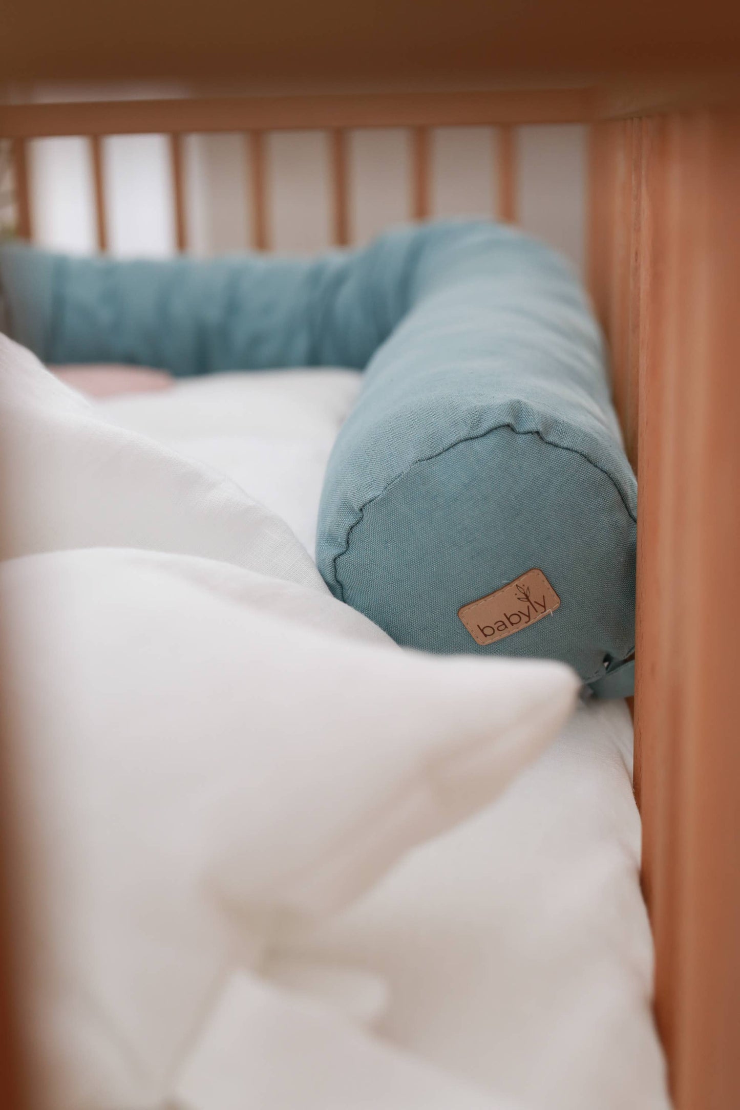 Babyly - Linen Baby Roller Bumper - Snake Protector - (6 Colors)