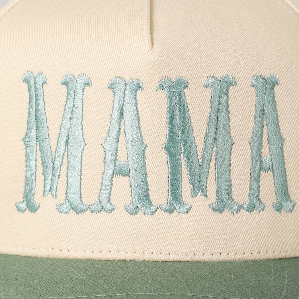 MAMA Typographic Design Embroidery Baseball Cap
