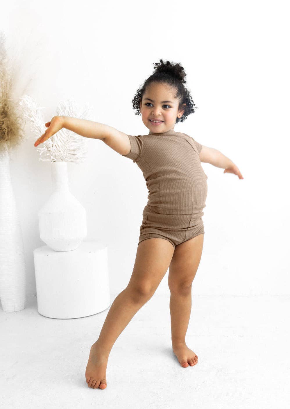 Ribbed Short Set | Cappuccino Mila & Co.