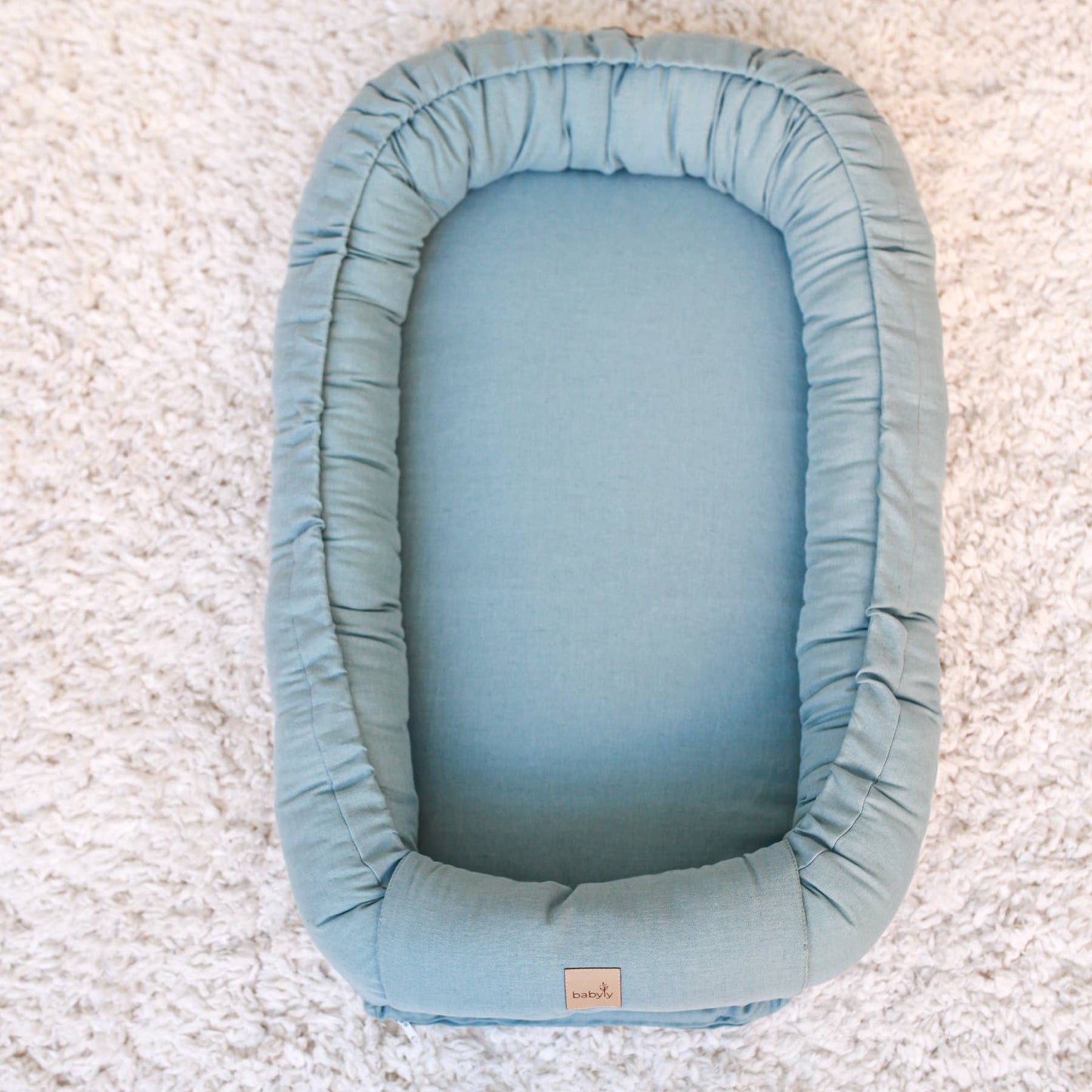 Babyly - Babynest - Washed Cotton - (2 Colors) BABYLY sea blue