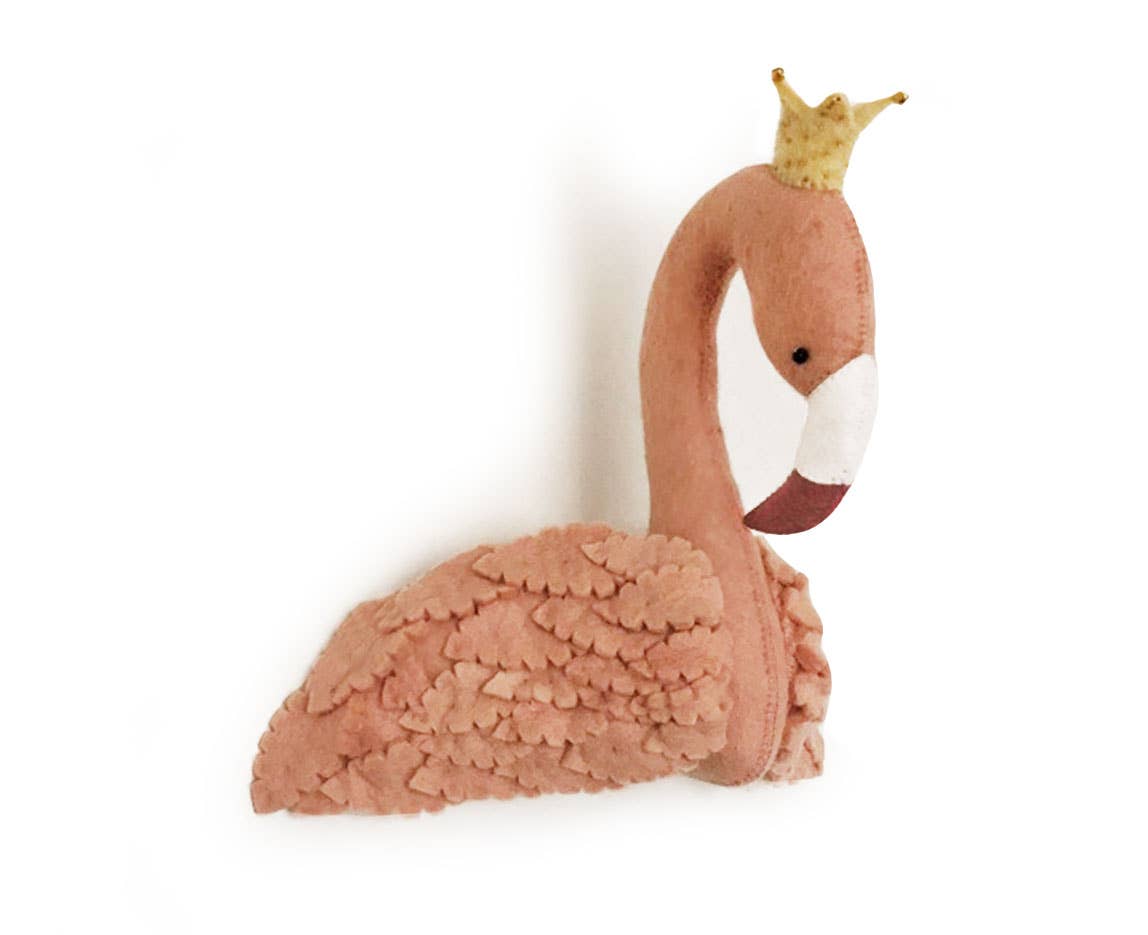 Animal Head, Flamingo, Coral Gamcha