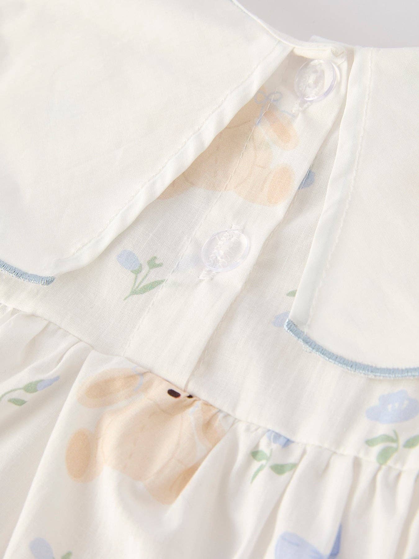 Blue Bow Short Sleeve Dress Rylee Faith Designs
