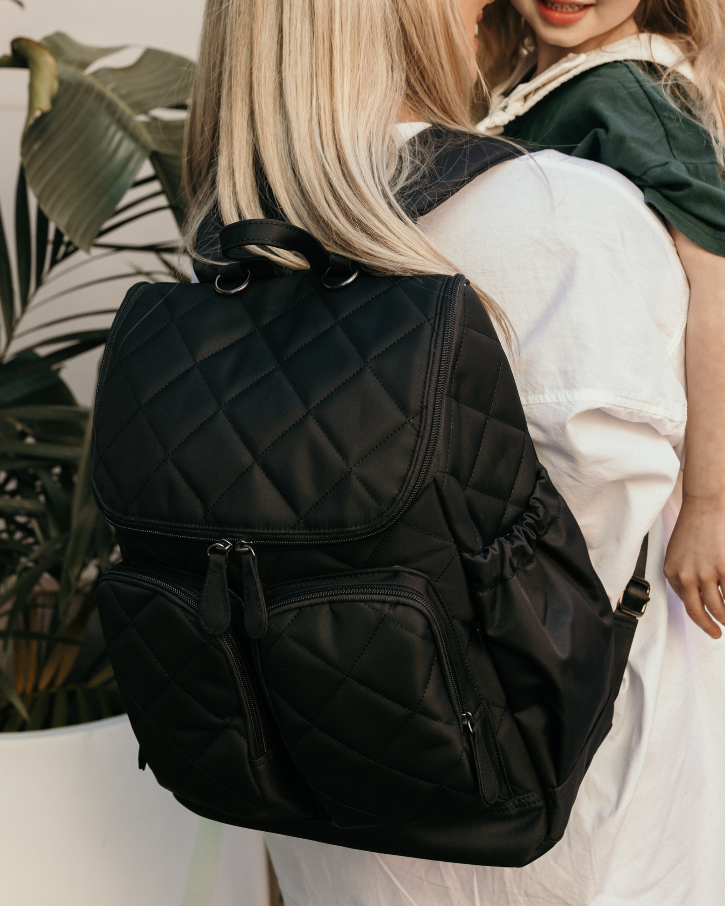 Signature Nappy Backpack - Black Diamond Quit OiOi