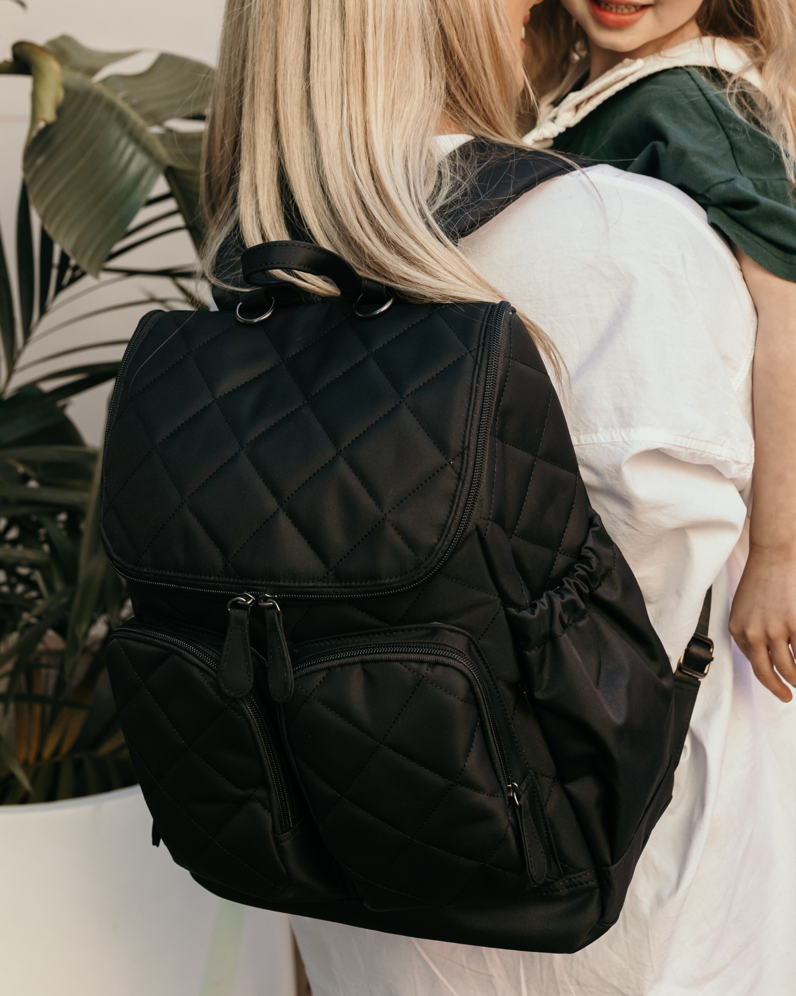 Signature Nappy Backpack - Black Diamond Quit OiOi