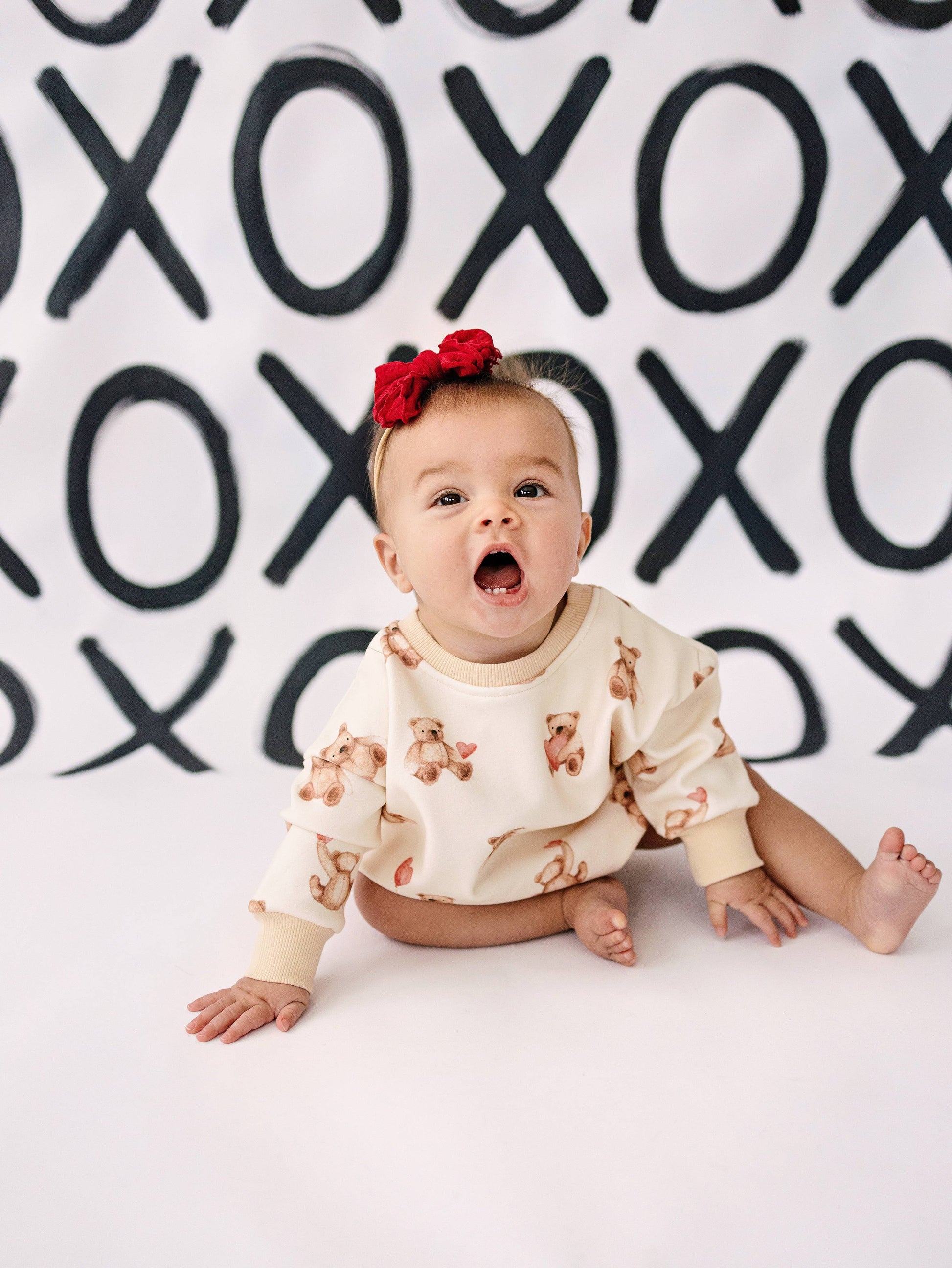 Teddy-Gram Sweatshirt Romper Little Joy Co.