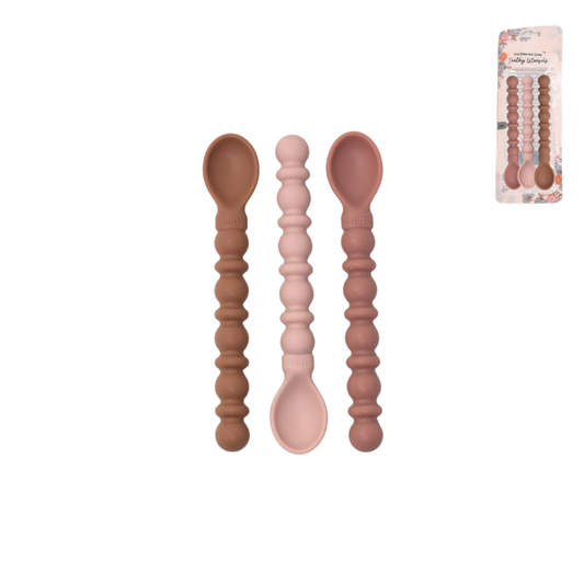Teethy Utensil | Teether & Spoon In 1 |Pink Lemonade The Dearest Grey