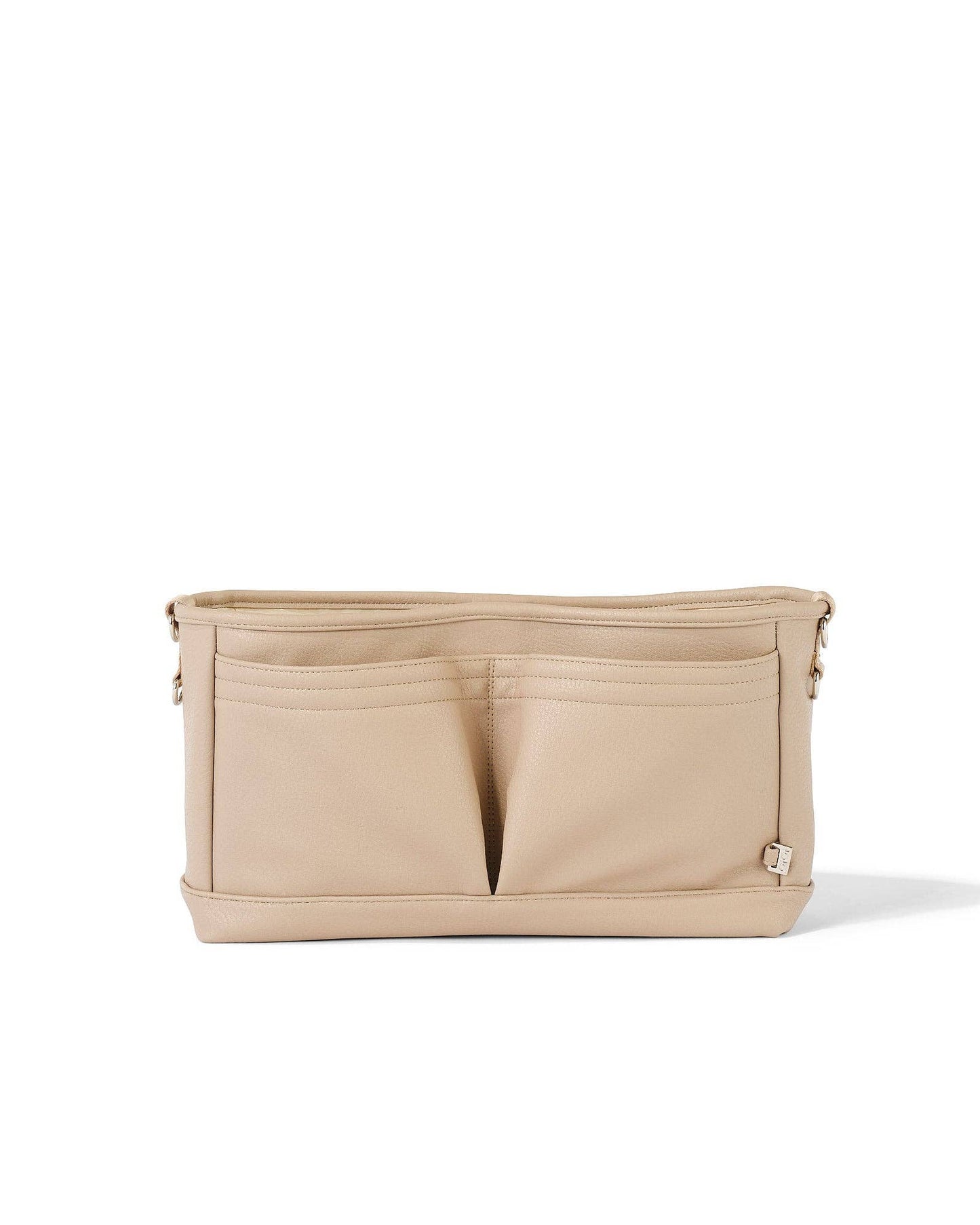 Dimple Vegan Leather Stroller Organiser/Pram Caddy - Oat OiOi