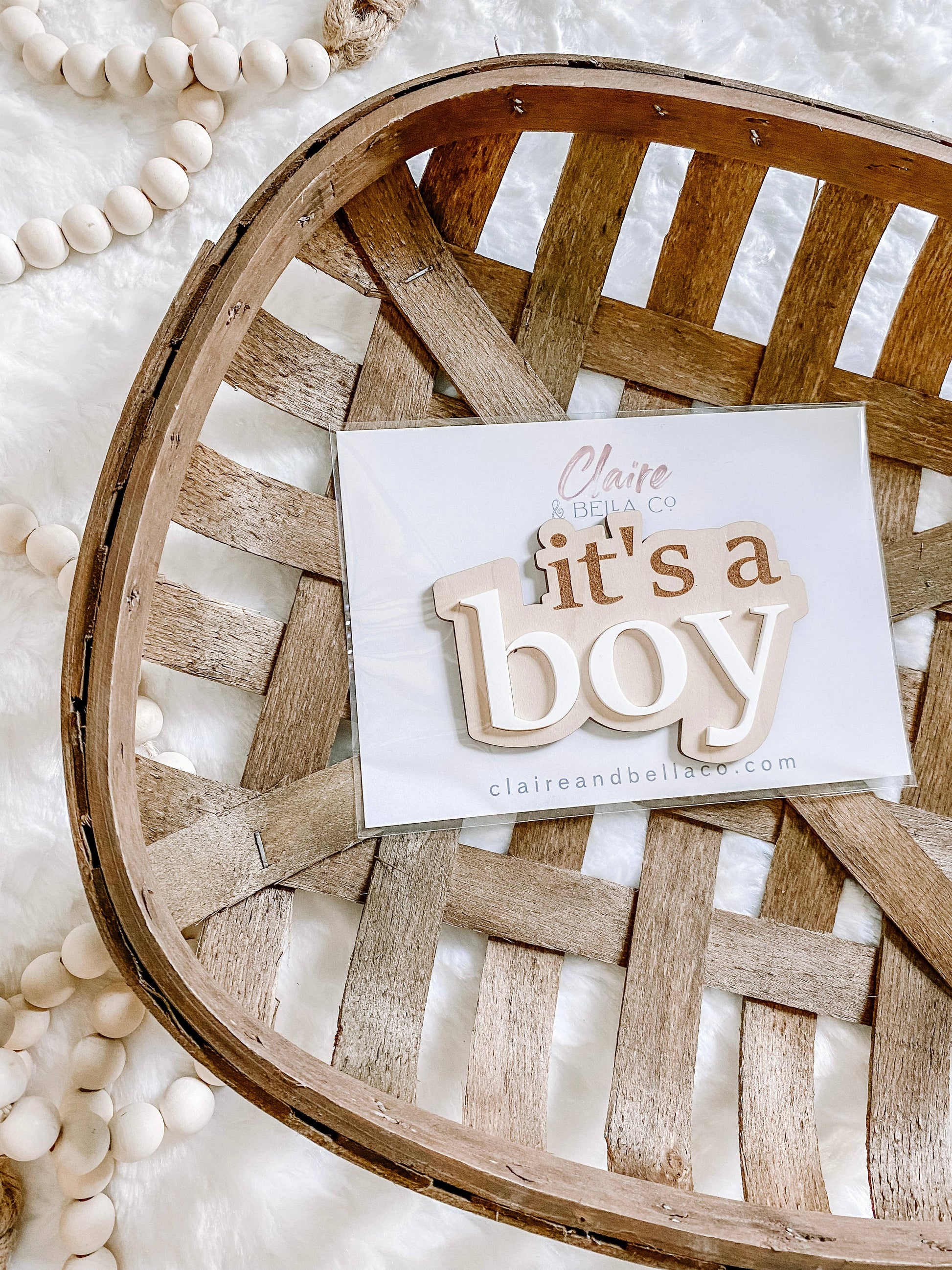 It’s a Boy Gender Reveal Announcement Sign Claire and Bella