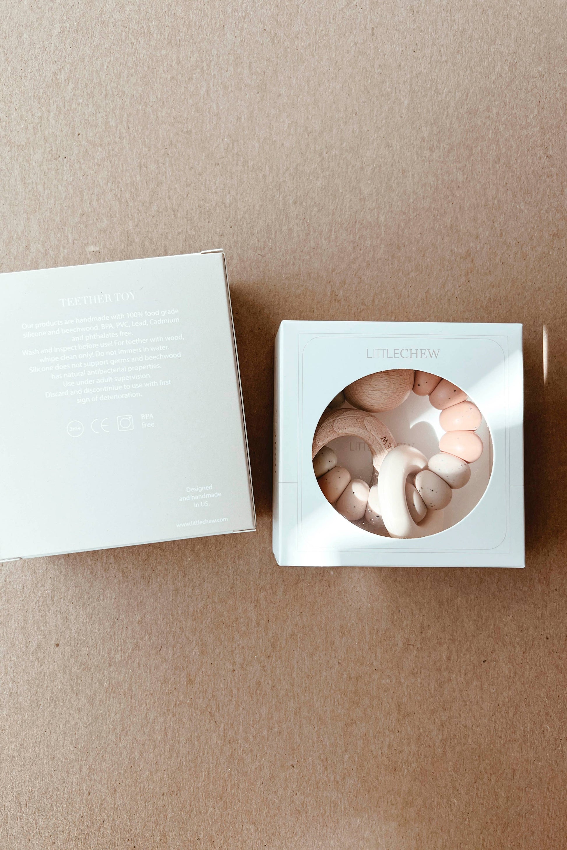 Teether - Heart | Beige Little Chew