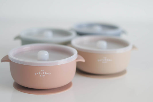 Suction Bowl With Lid The Saturday Baby