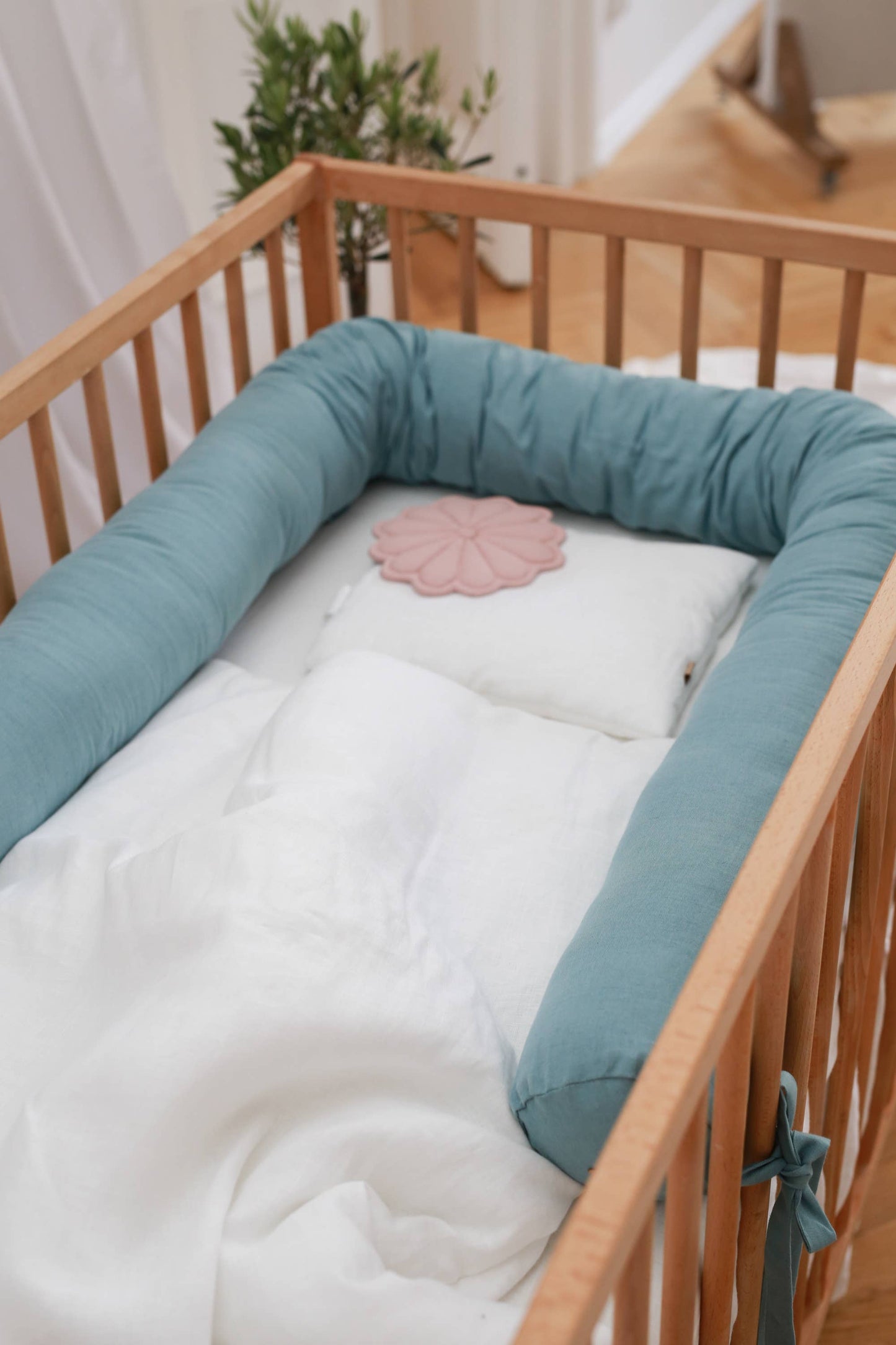 Babyly - Linen Baby Roller Bumper - Snake Protector - (6 Colors)