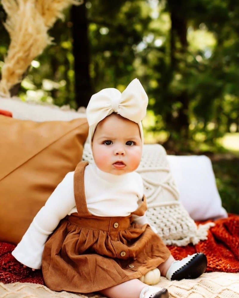 Fallon Corduroy Suspender Skirt - Praline Bailey's Blossoms