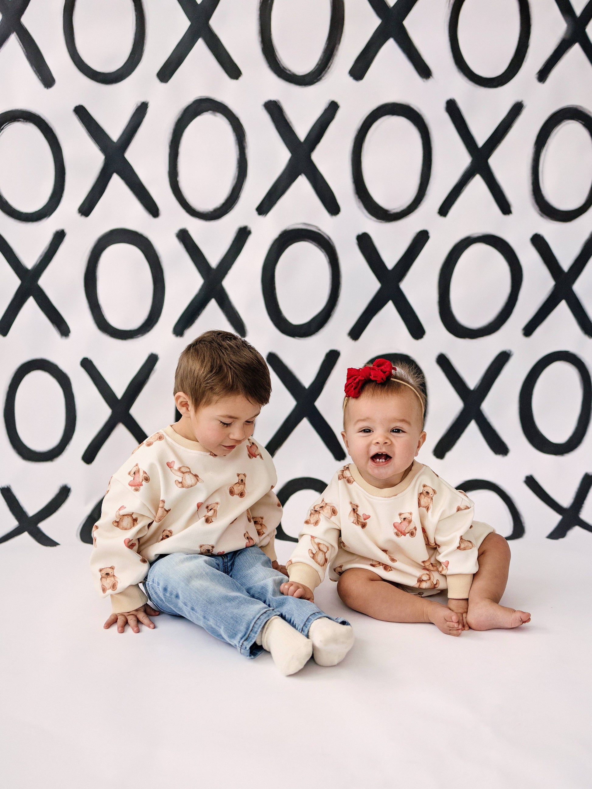 Teddy-Gram Sweatshirt Romper Little Joy Co.