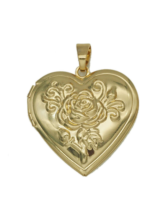 Locket Charms Hunny B's Heart Locket with Rose