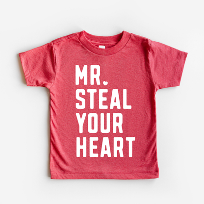 Mr Steal Your Heart Valentines Day Shirt Toddler and Youth Benny & Ray Apparel