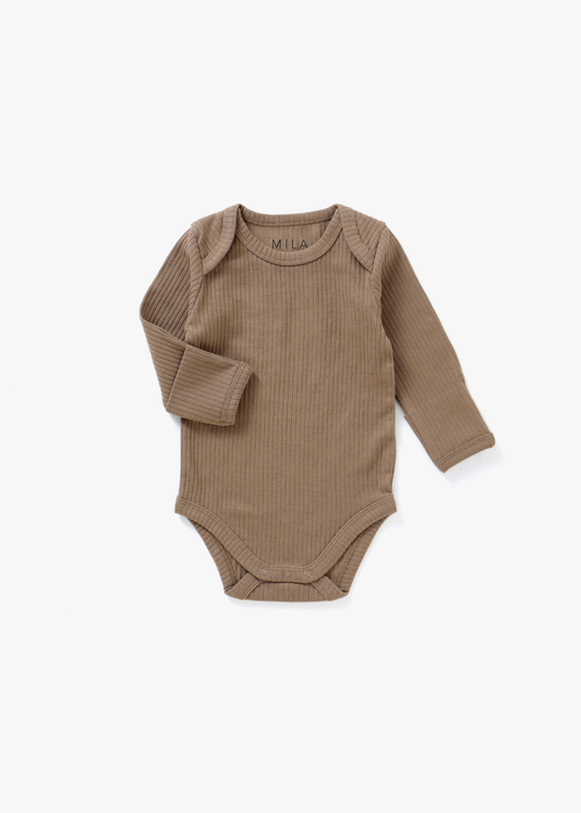 Ribbed Bodysuit | Cappuccino