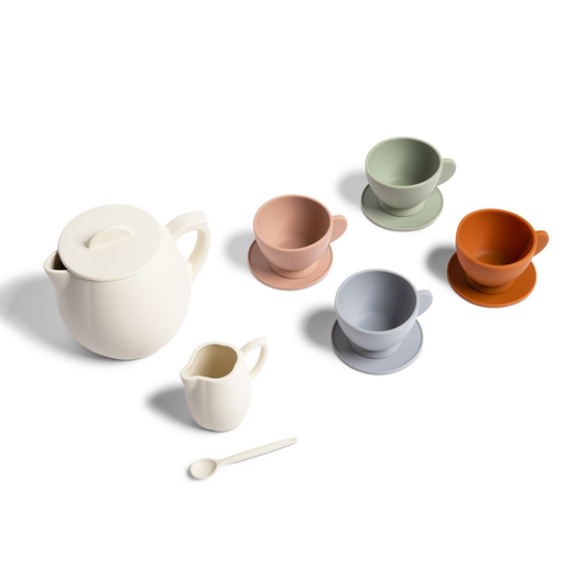 Silicone Tea Playset bug + bean kids