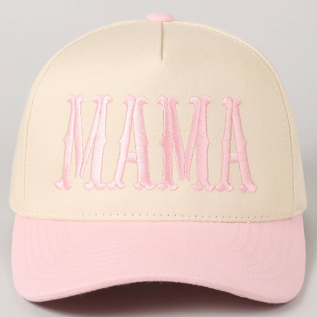 MAMA Typographic Design Embroidery Baseball Cap Fashion City
