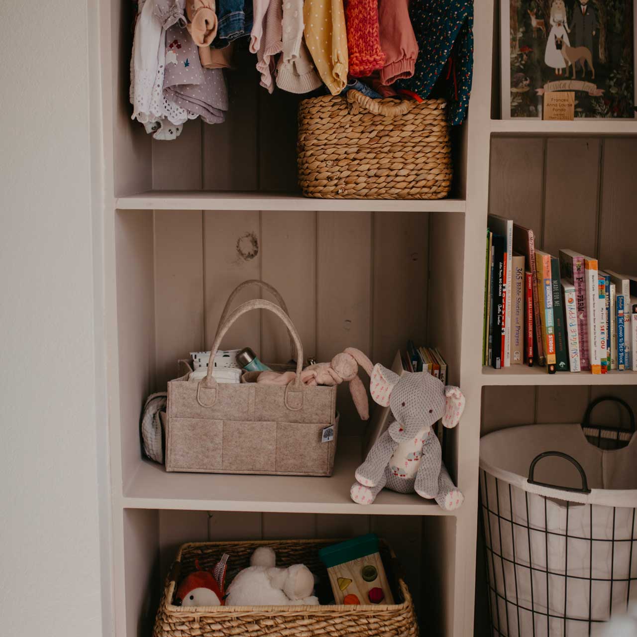 Diaper Caddy in Oatmeal