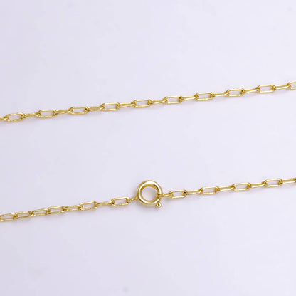 Becks Paper Clip Chain Necklace 18" Aim Eternal
