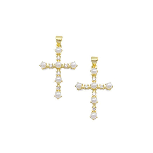 Cross Charms Hunny B's Pearl Cross