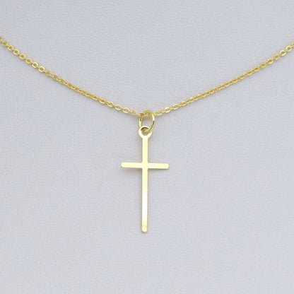 Cross Charms Hunny B's Thin Long Gold Cross