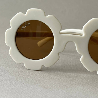 Kids Flower Sunglasses (White)