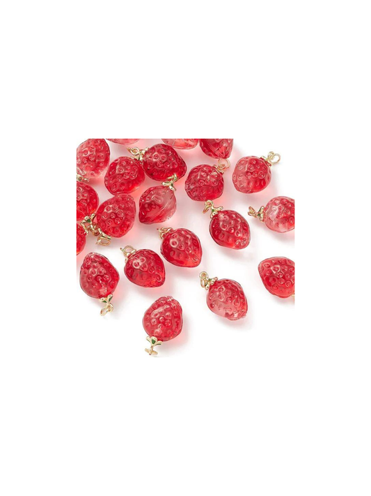 Fruit Charms Hunny B's Transparent Acrylic Strawberry