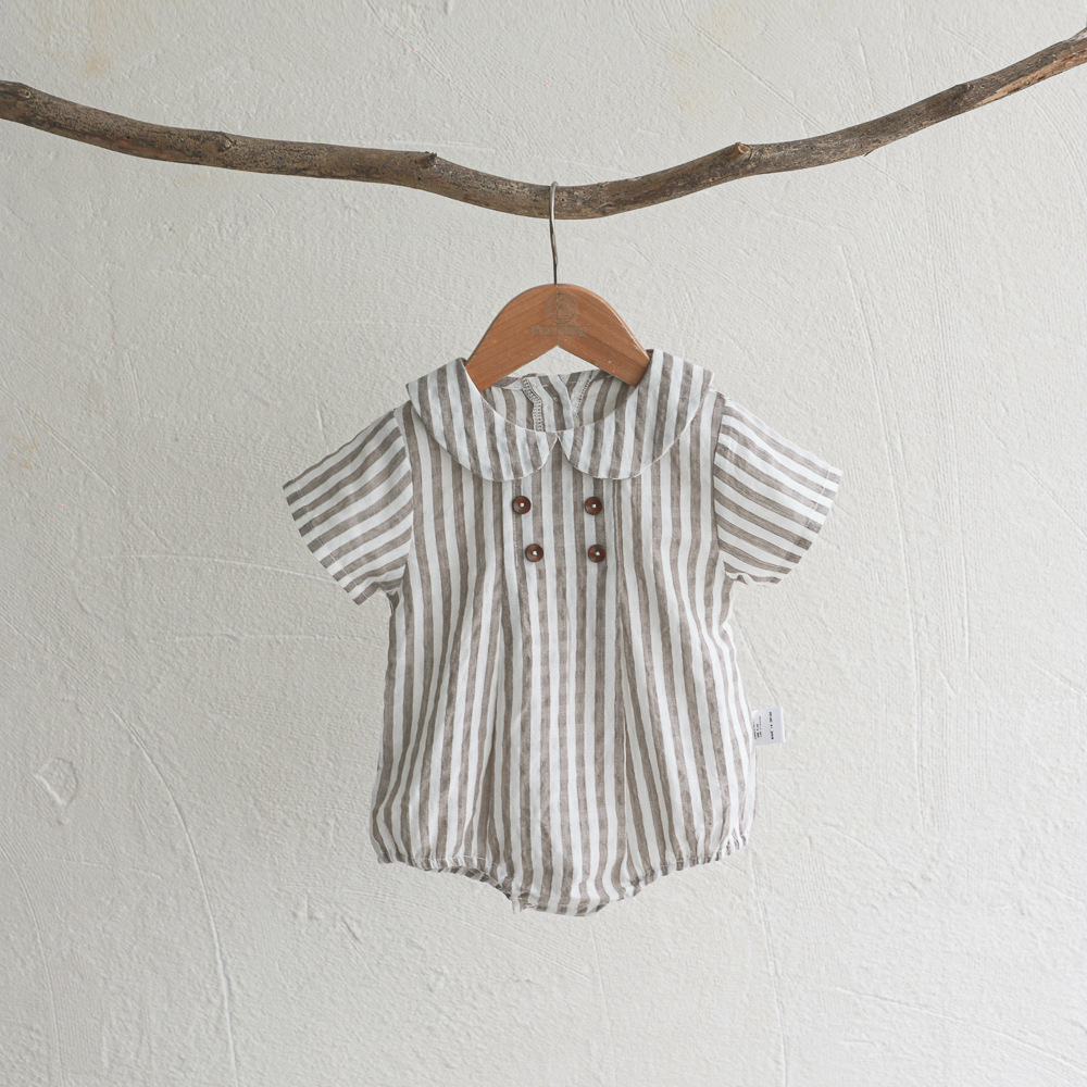 Annie & Charles® Organic Cotton PIM Bloomer Annie & Charles Light grey striped 18-24 M