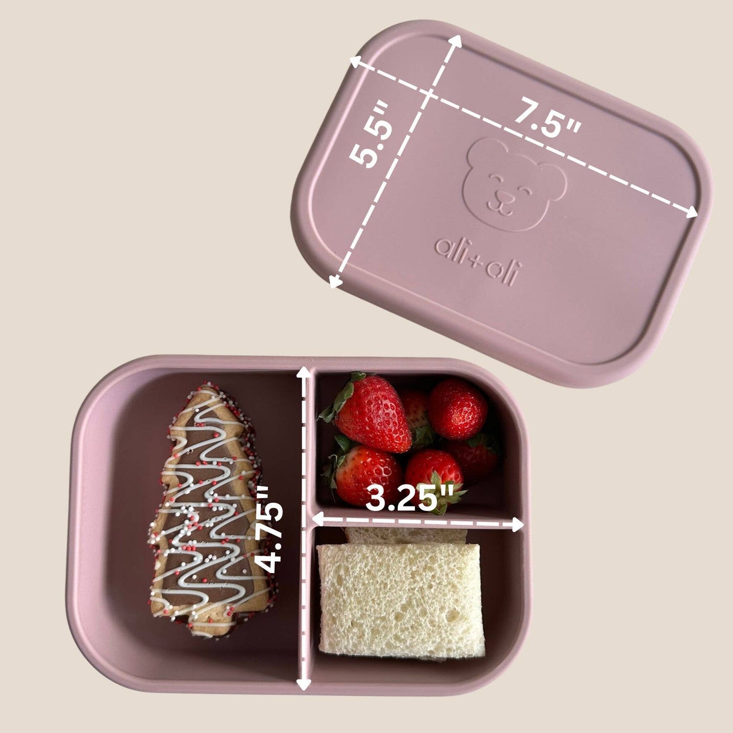 Ali+Oli Leakproof Silicone Bento Box (Rose)