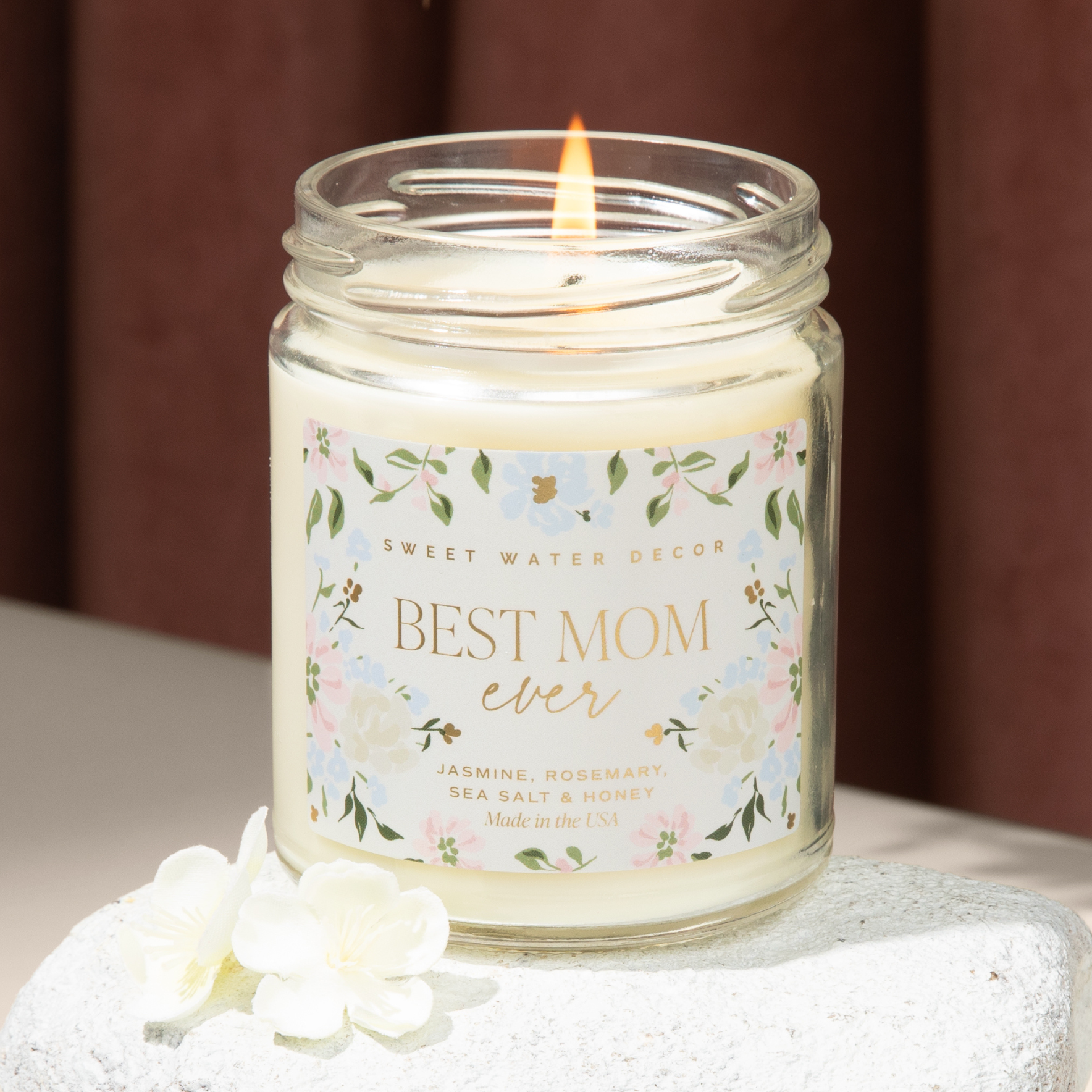 Best Mom Ever Soy Candle - 9 oz Sweet Water Decor