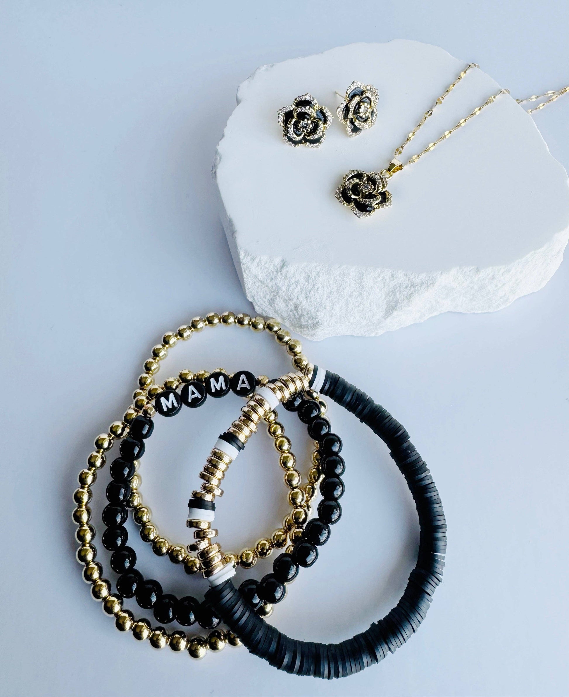 Mama Black Bracelet Set Love Your Why