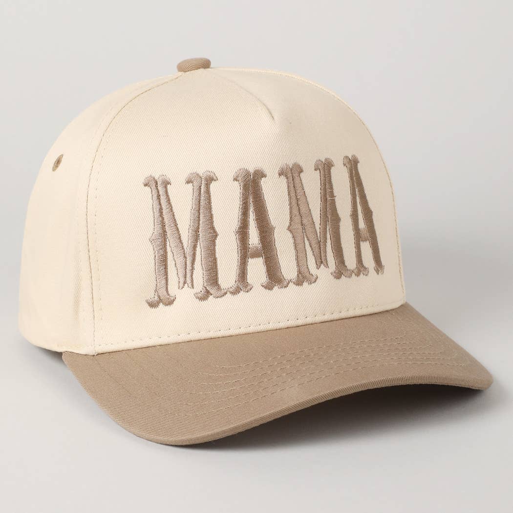 MAMA Typographic Design Embroidery Baseball Cap Fashion City
