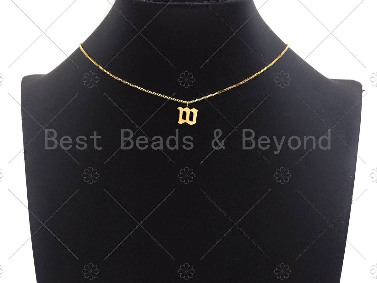 Old English Font Style Alphabet Letter Charm BestBeads&Beyond