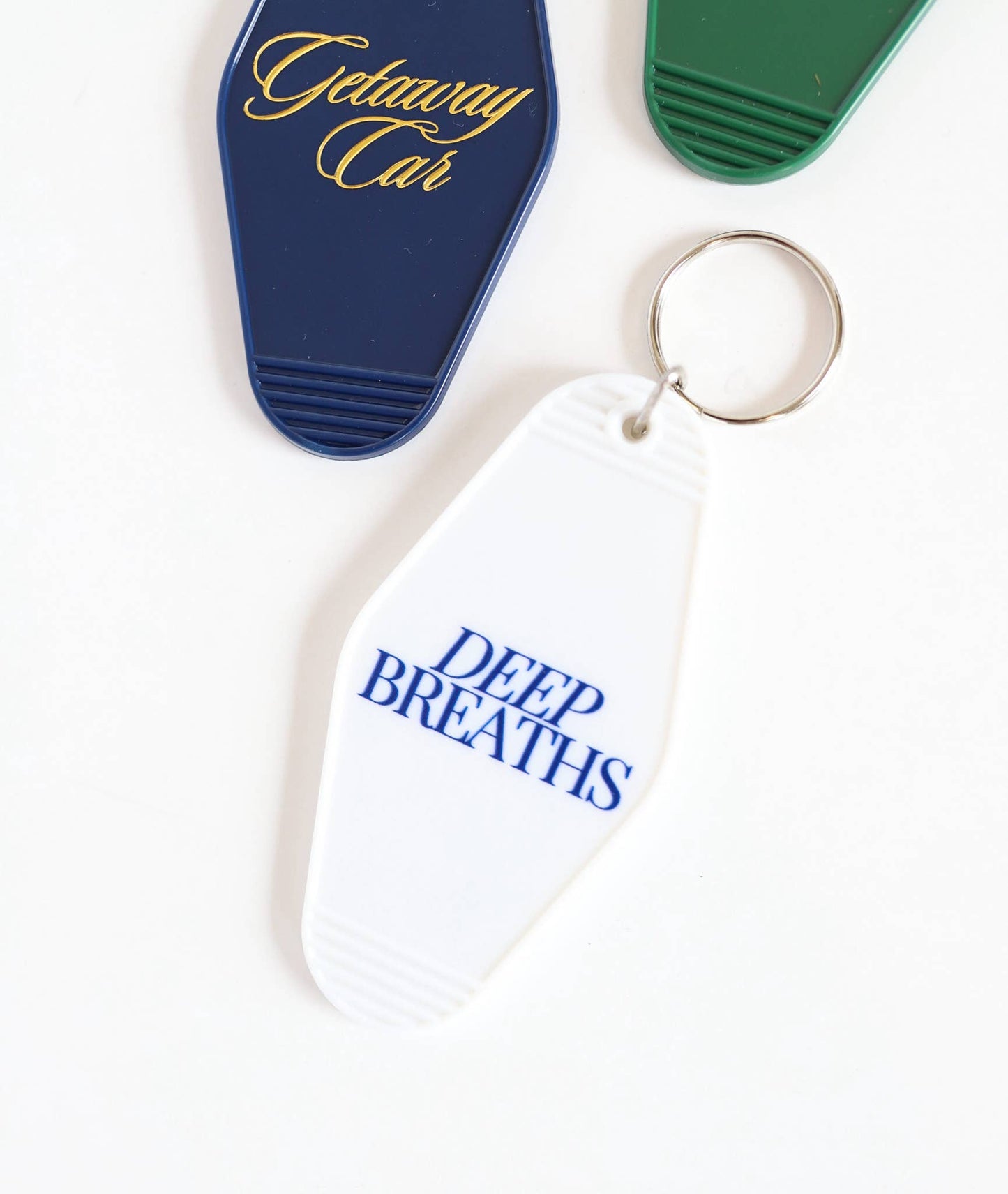 Deep Breaths Vintage Hotel Keychain Polished Prints