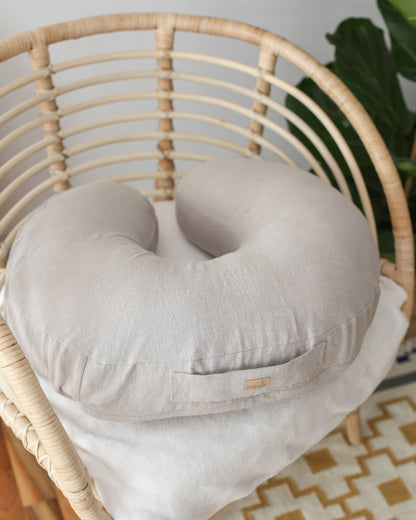 Linen nursing pillow, breast feeding pillow - 6 colors